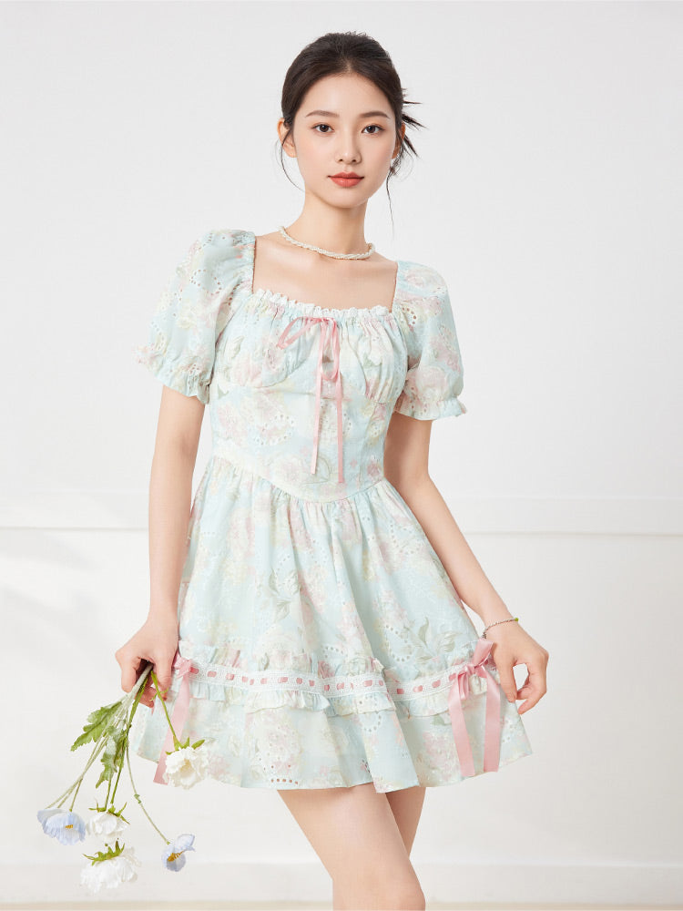 2025 夏の新しいフレンチレトロ宮廷風ロマンチックな女性気質デザイン感ワンピース