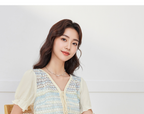 2025 夏の新しい韓国版文芸女性気質偽二つのデザイン通勤連衣中スカート