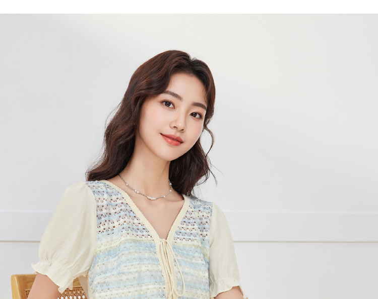 2025 夏の新しい韓国版文芸女性気質偽二つのデザイン通勤連衣中スカート