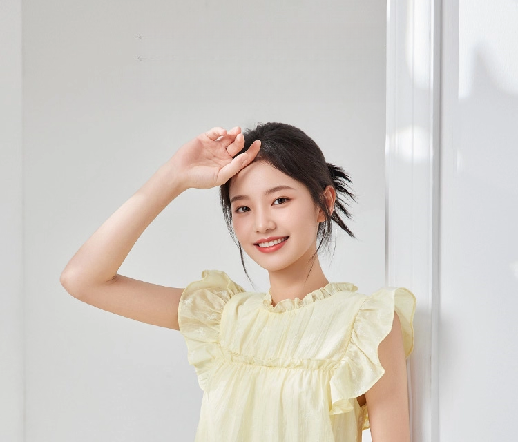 スカート 2025 夏の新しい韓国版甘い年齢の少女風飛飛袖デザインベストスカート