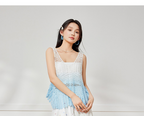 2025 夏の新しいファッション波点半身スカート女性の中で長い腰が痩せている白いスカート